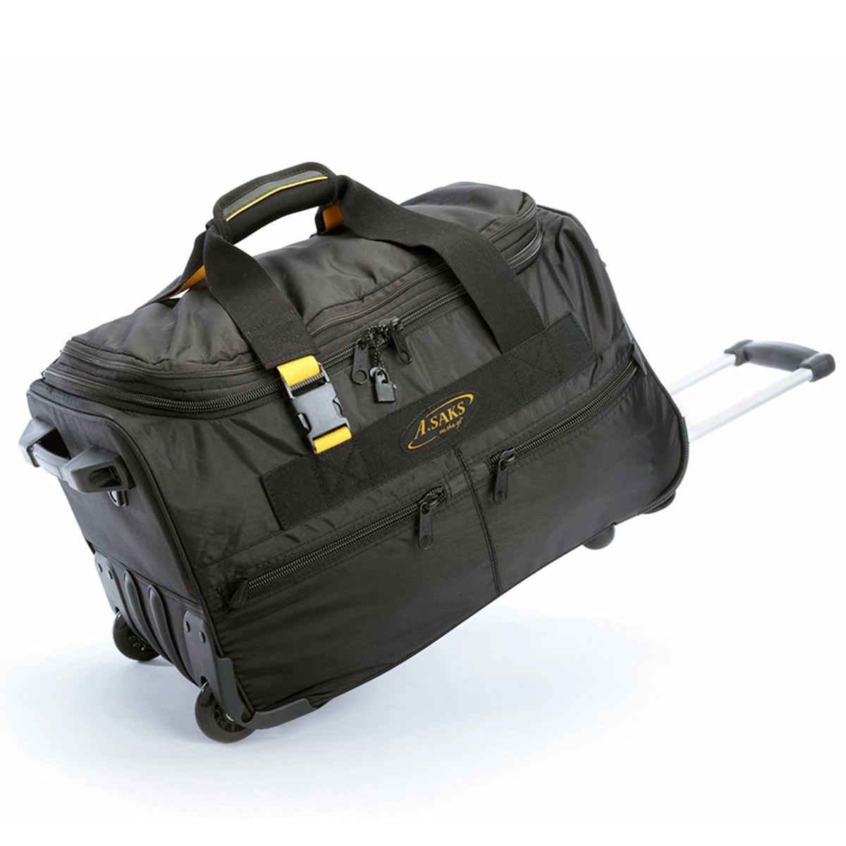 A.Saks 20” EXPANDABLE Wheeled Duffel ( Black , One Size ) Black One Size U8