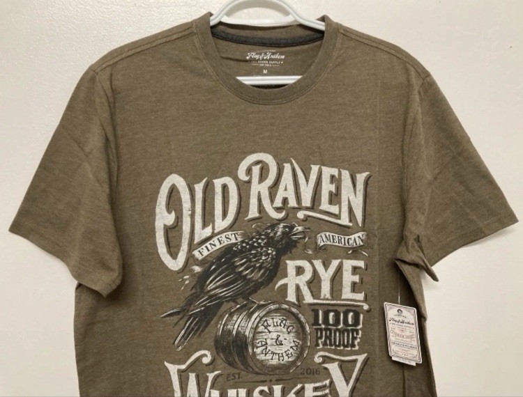Flag & Anthem Mens T-Shirt Medium Light Brown Graphic Tee Adult Short Sleeve NWT gallery