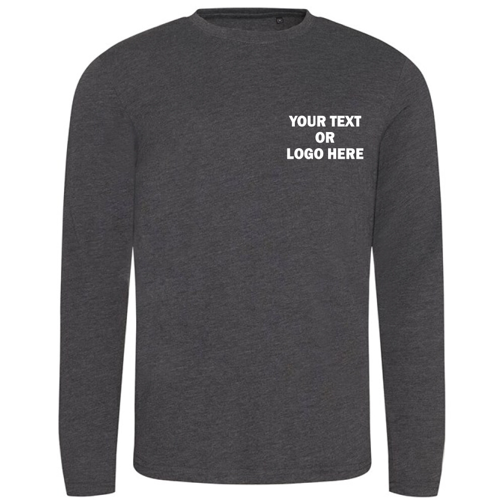 Personalised Custom printed Just T’s AWDis Triblend T Long Sleeve Casual Gym