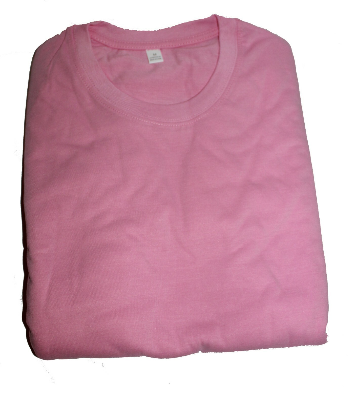 Solid Bright Color T Shirt, Green, Pink, Round Neck, Short Sleeves Size M Unisex gallery