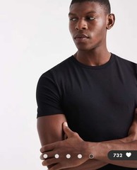 ASOS DESIGN essentials muscle fit T-shirt in black Size XL