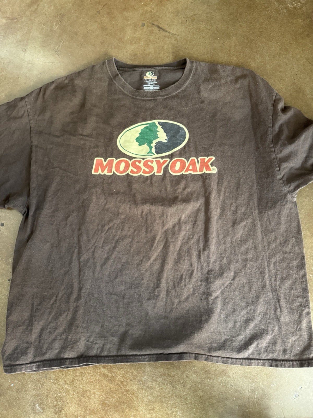 Mossy Oak Men's Short Sleeve T-Shirt Graphic Logo Size 3XL Brown Cotton Blend gallery