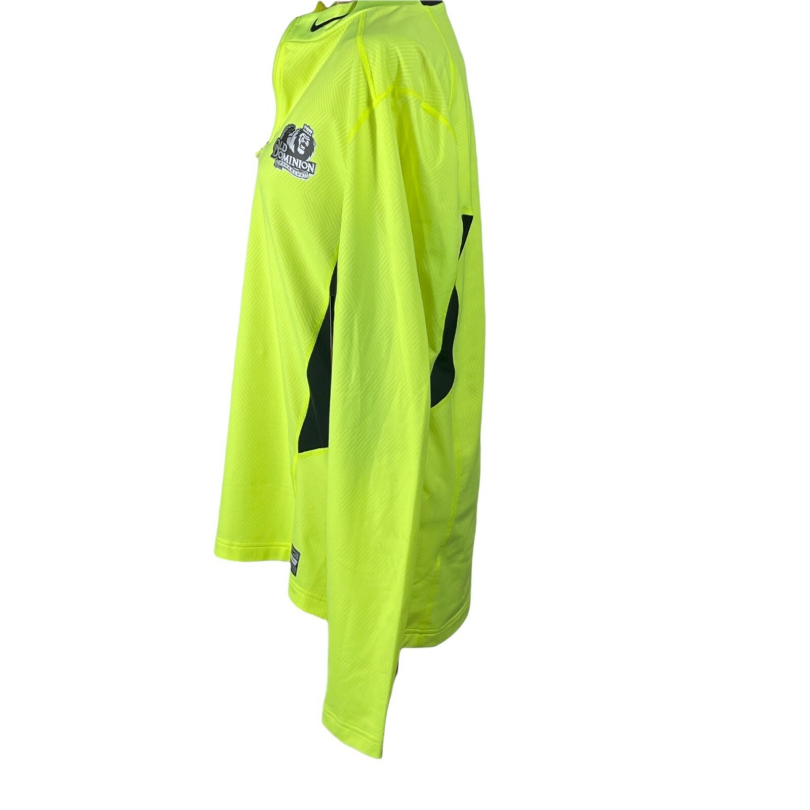 NWT Nike Pro Combat Dri-Fit Old Dominion Monarchs Chartreuse 1/4 Zip Pullover L gallery