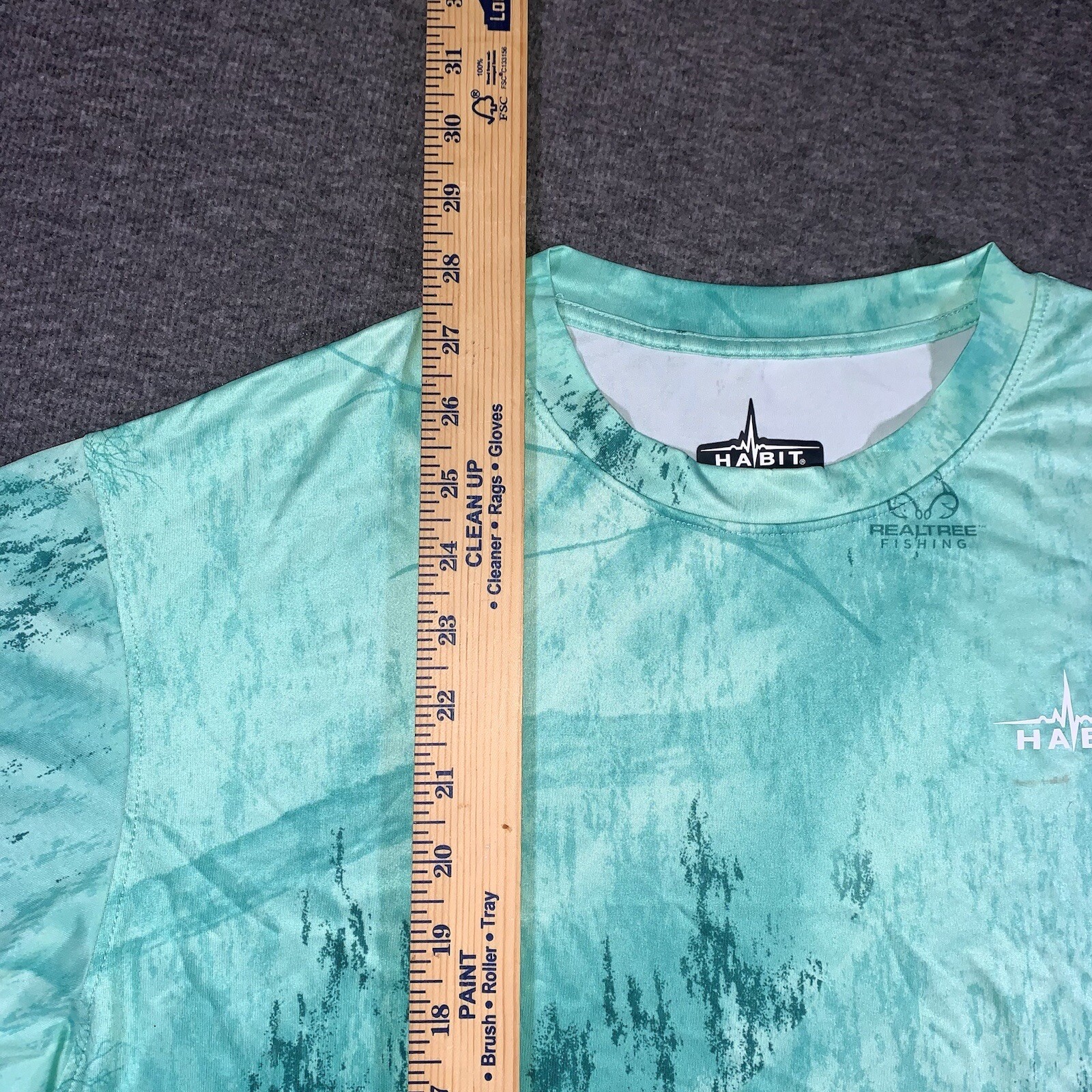 Habit Fishing Shirt Men's Medium Shockwave Green Short Sleeve Realtree NWT gallery