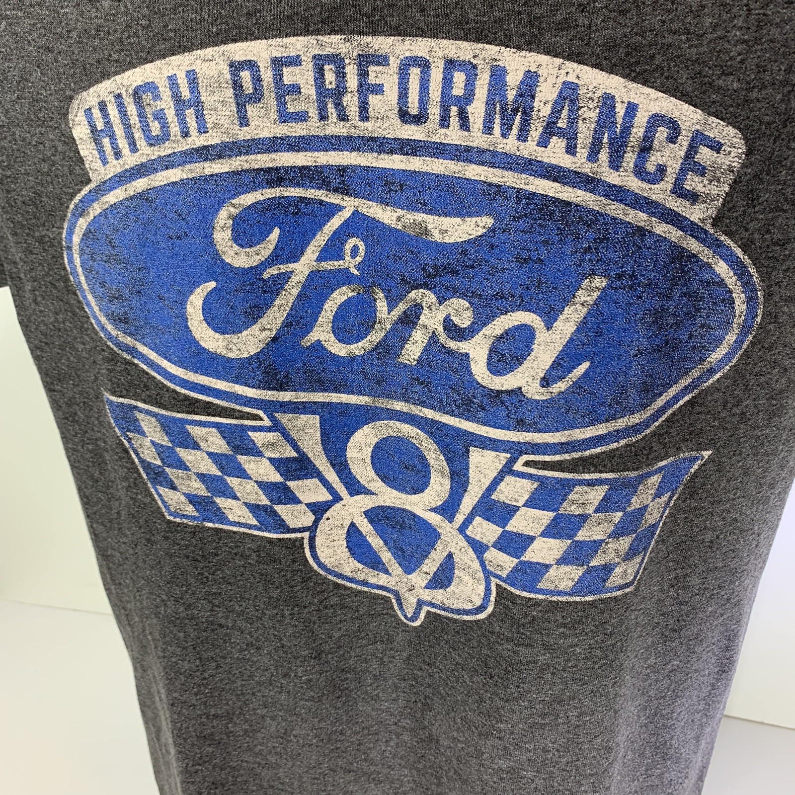Ford T-Shirt - High Performance V8 Checkered Flags Emblem / Logo (Licensed) gallery