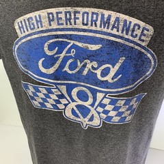 Ford T-Shirt – High Performance V8 Checkered Flags Emblem / Logo (Licensed)