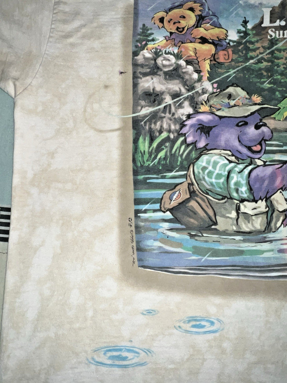 Vintage 1995 Liquid Blue Grateful Dead L.L. Rain/L.L. Bean XL shirt (rare) gallery
