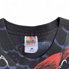 Vintage 1994 Liquid Blue Dragon All over Print Tee Sz Large