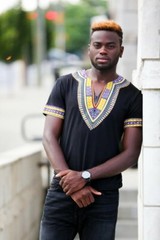 Dashiki Print Black T-Shirt