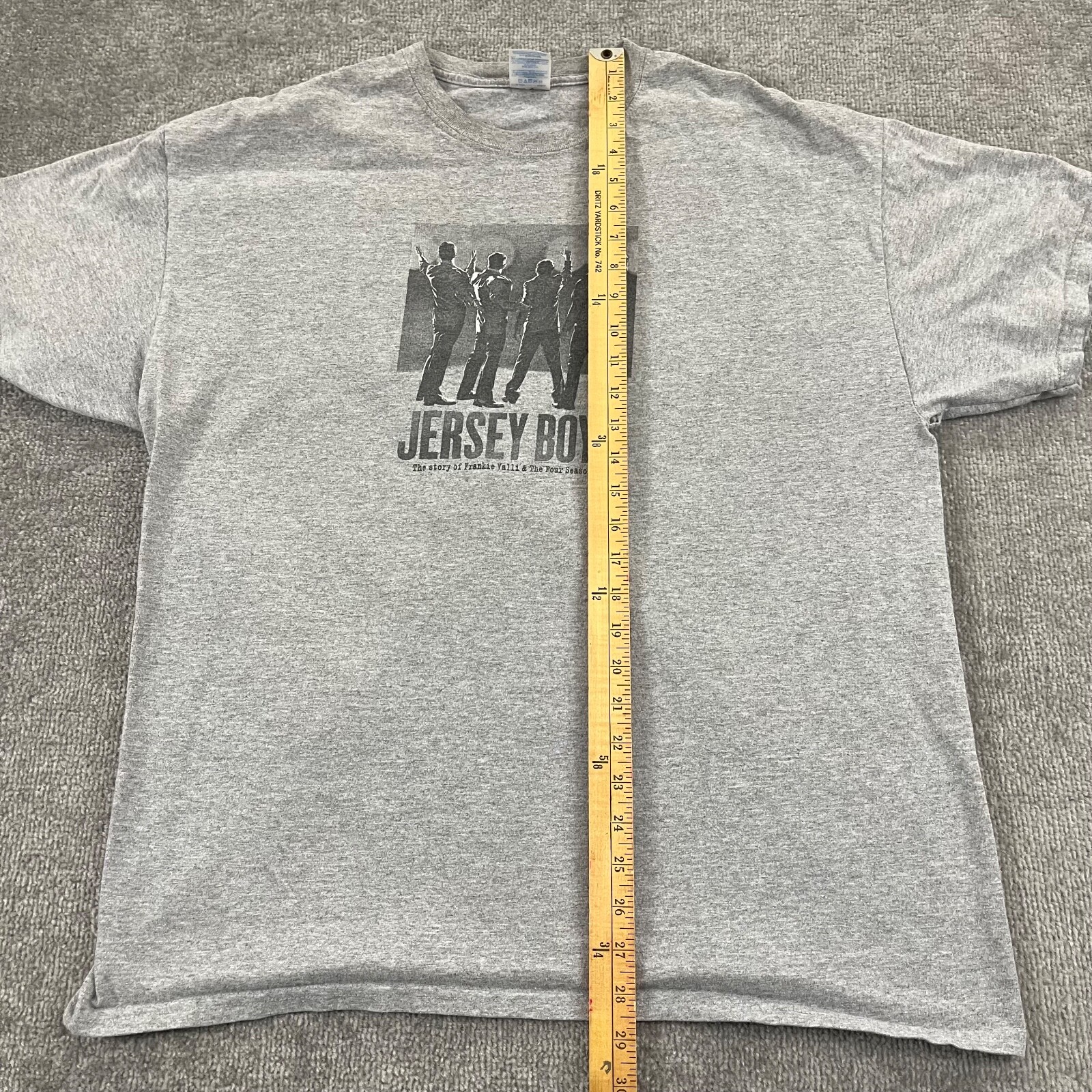 JERSEY BOYS Shirt Mens Extra Large Gray Graphic Frankie Valli Four Seasons Y2K gallery