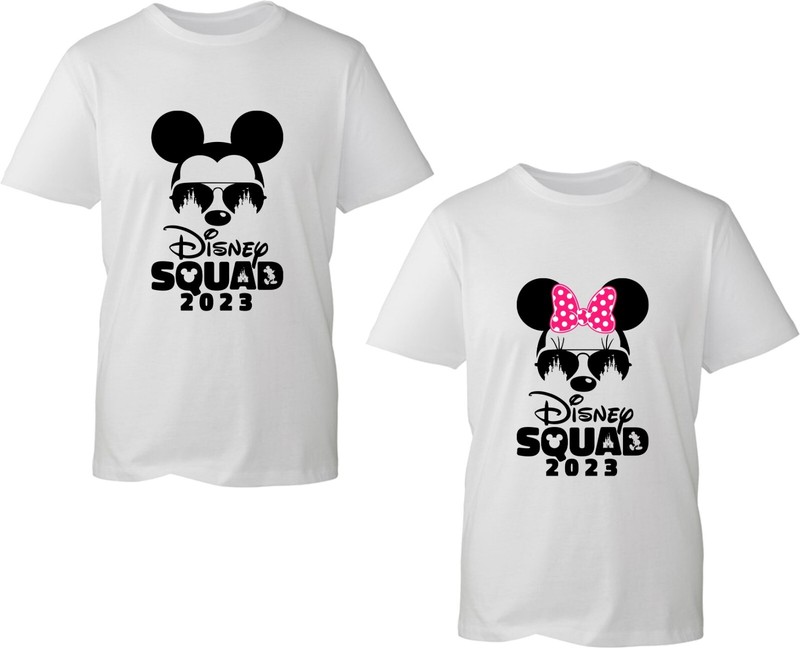 Disney Squad 2023 Mickey Minnie Mouse Pack T Shirt Cartoon Lover Unisex Gift Top