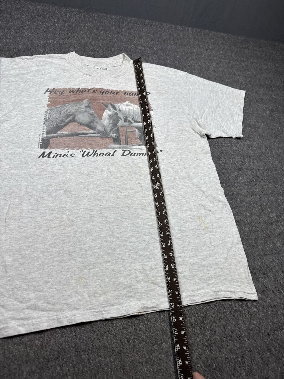 Tultex Horse Shirt Mens XL Gray Vintage Funny gallery