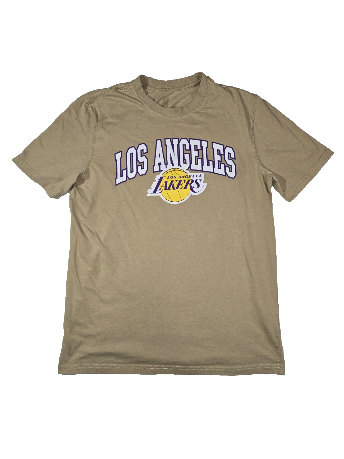 NBA LA Lakers Short Sleeve T Shirt Brown Mens Medium