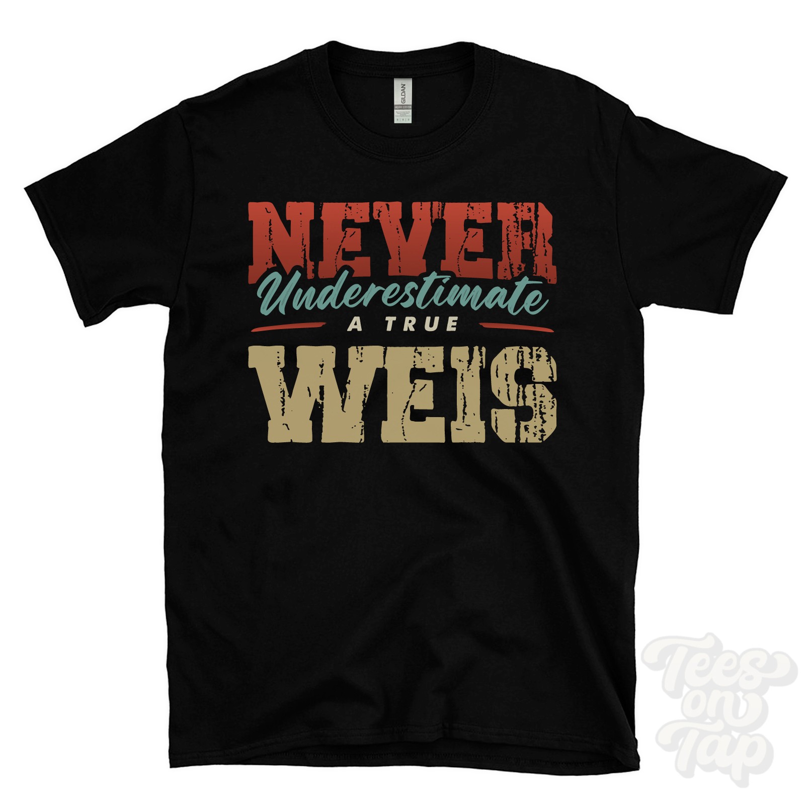 NEVER UNDERESTIMATE A TRUE WEIS T-SHIRT - Wear Your Name Proudly gallery
