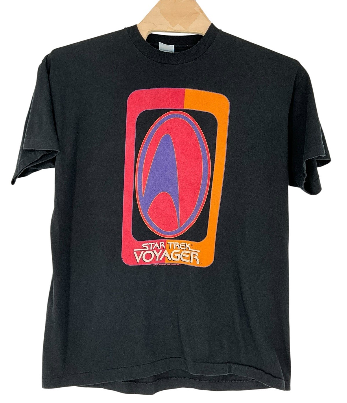 Vintage Star Trek Voyager 1995 Black T Shirt Size XL Sci-Fi TV Promo Tee gallery