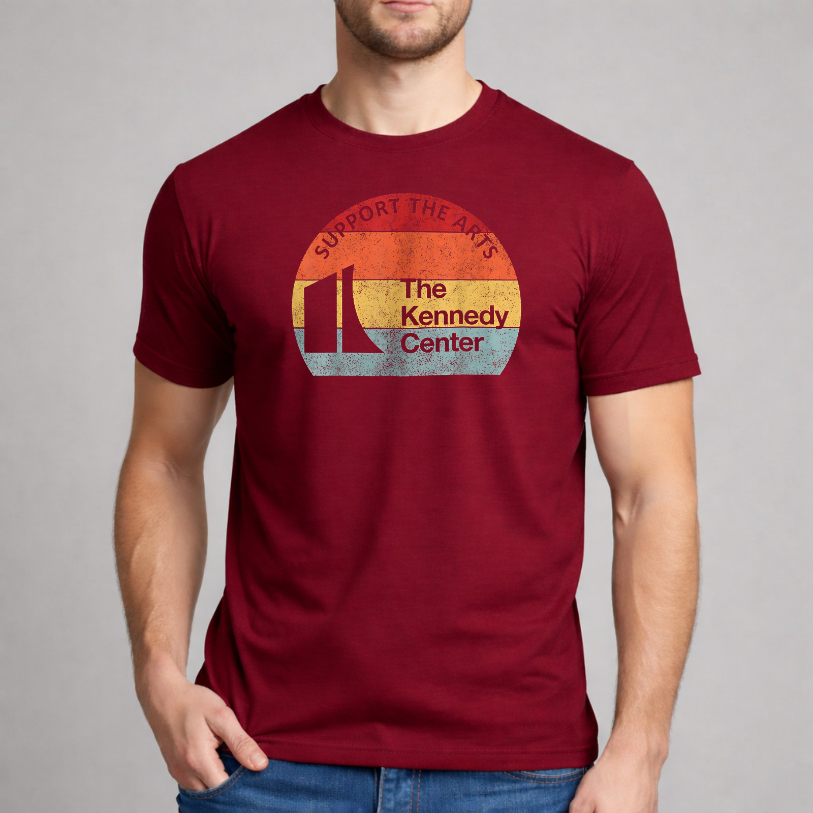 The Kennedy Center T-Shirt Support The Arts Vintage Style Souvenir Graphic Ash gallery