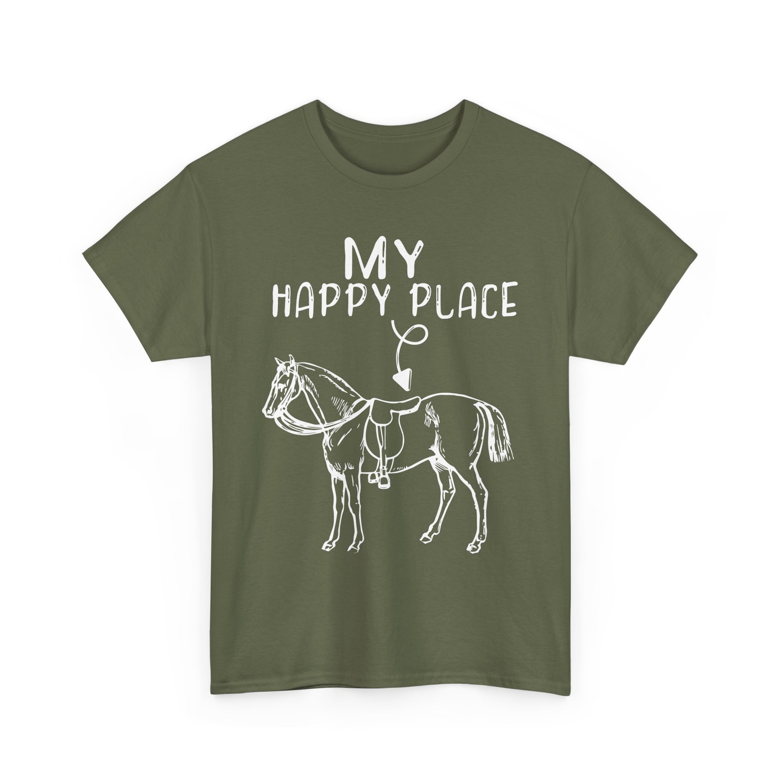 Horse Shirt, My Happy Place Shirt, Horseback Riding Lovers Shirt