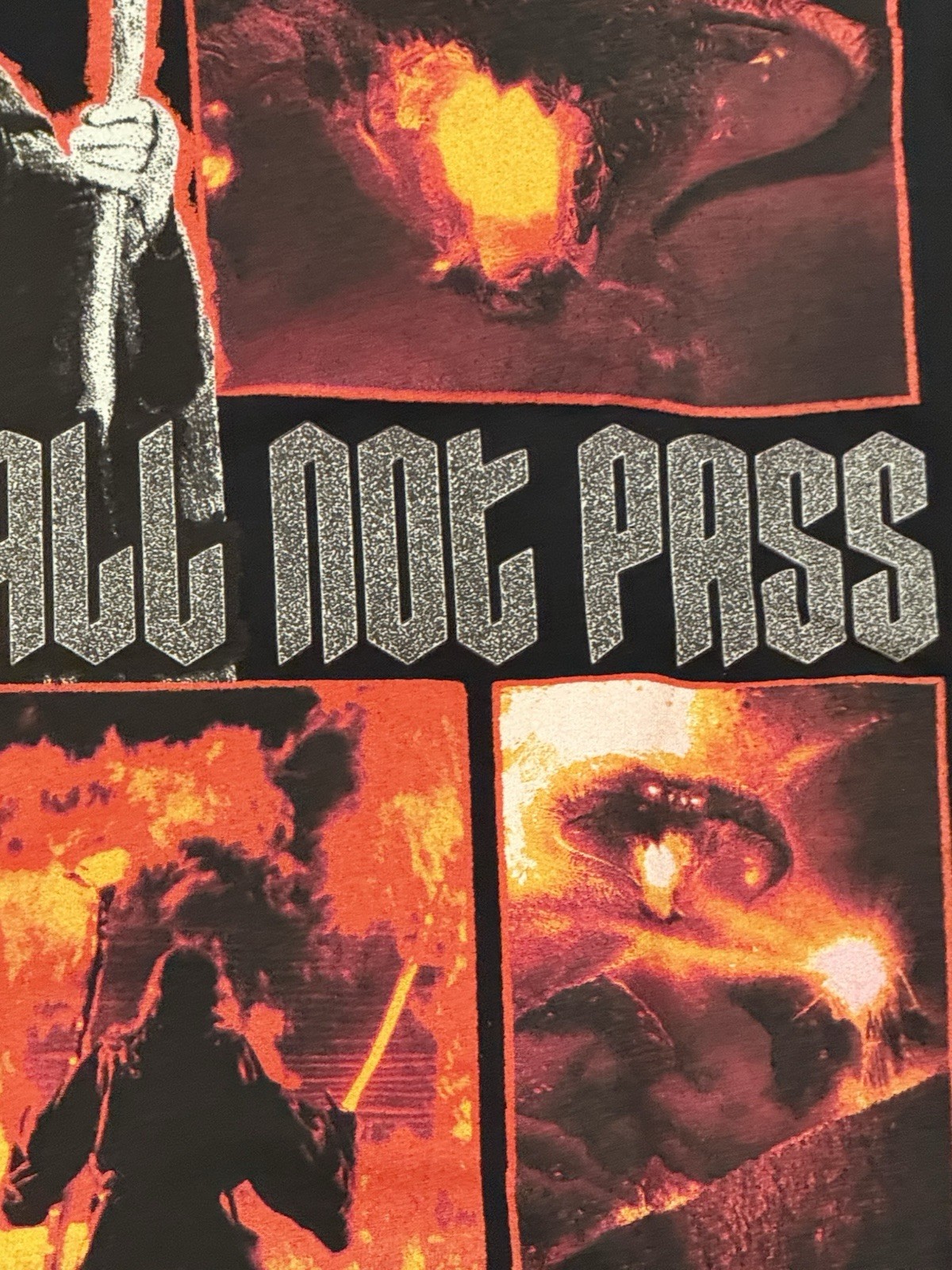 RARE You Shall Not Pass - Gandalf Lord of the Rings Large Print Graphic T shirt gallery