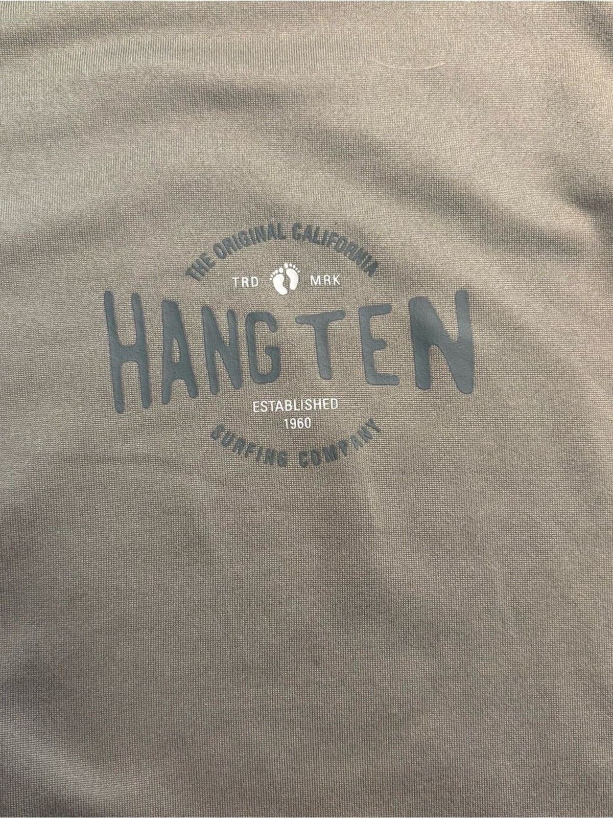 Hang Ten Performance Long Sleeve Shirt Mens Large Olive Green UPF Stretch gallery