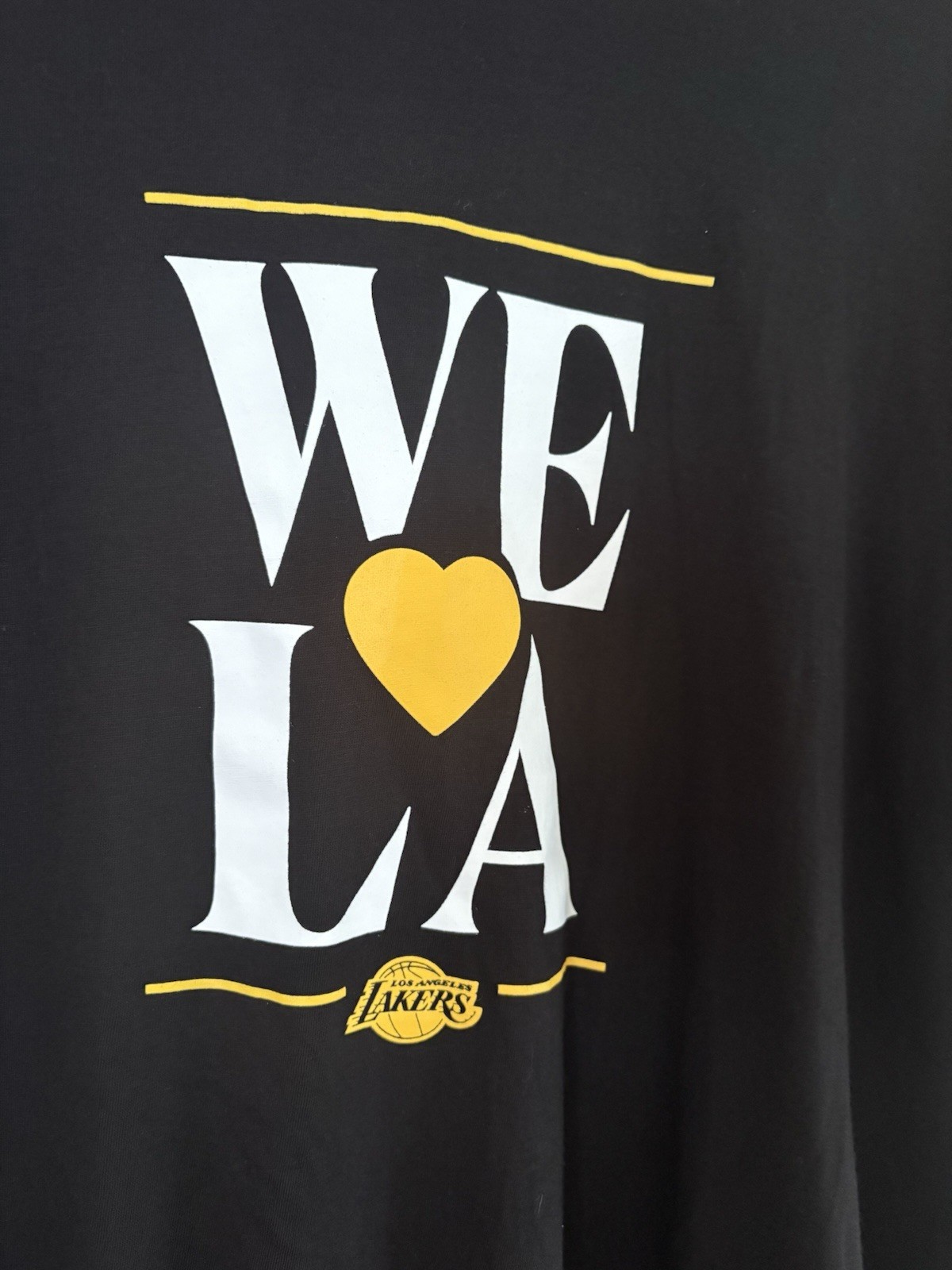 New Official Los Angeles Lakers We Love LA T-Shirt Unisex Adult Black XL T-Shirt gallery