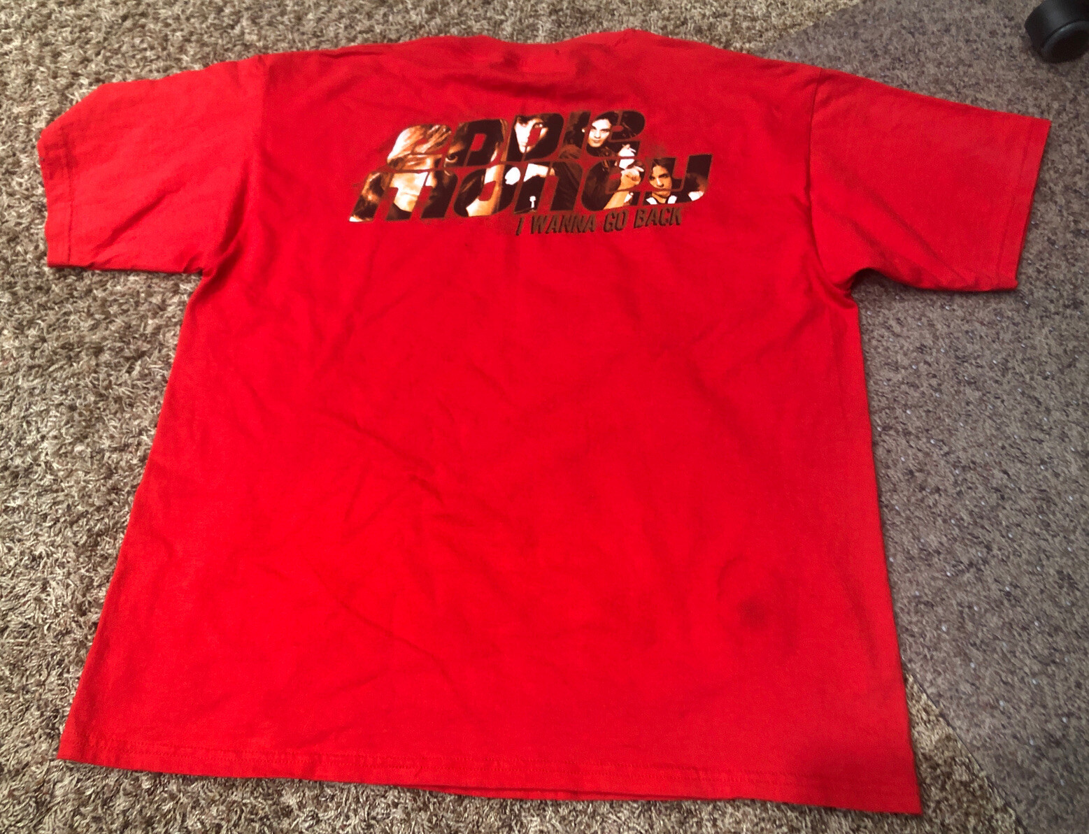 Men's Autographed SIGNED EDDIE MONEY "I Wanna Go Back” 2007 Tour Rock T-Shirt gallery