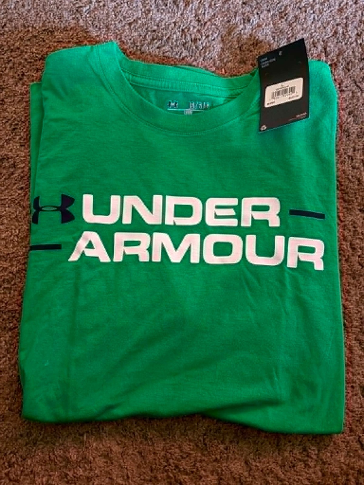 NEW MENS UNDER ARMOUR GREEN HEATGEAR SHORT SLEEVE SHIRT LOOSE L gallery
