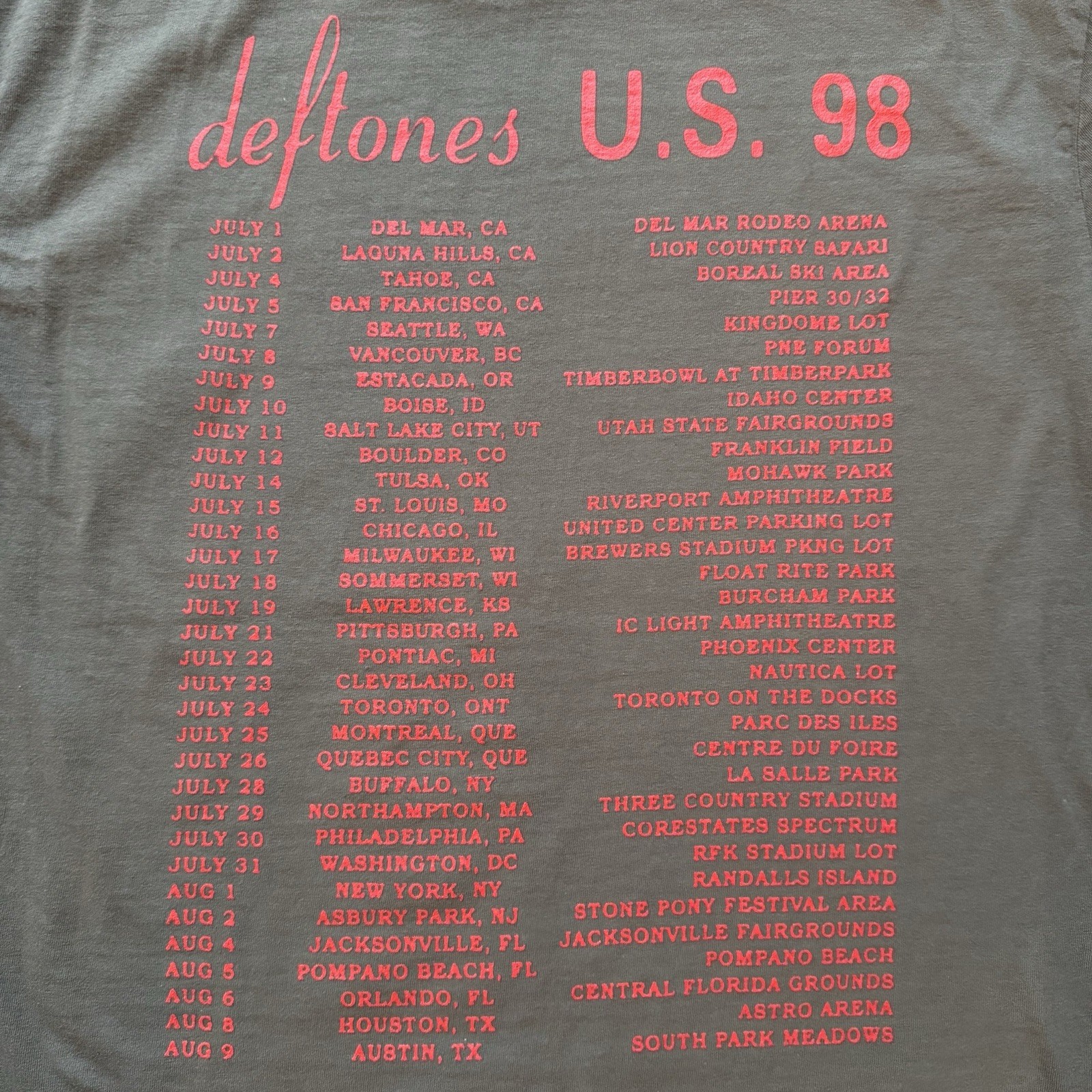 Deftones Around The Fur 98 Tour MODERN T-shirt 13 Pool Ball Green gallery
