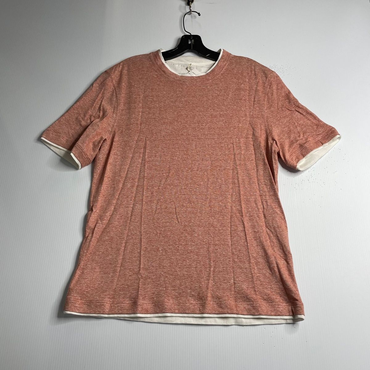 BRUNELLO CUCINELLI Faux Layering T-Shirt Men’s Size M Pink