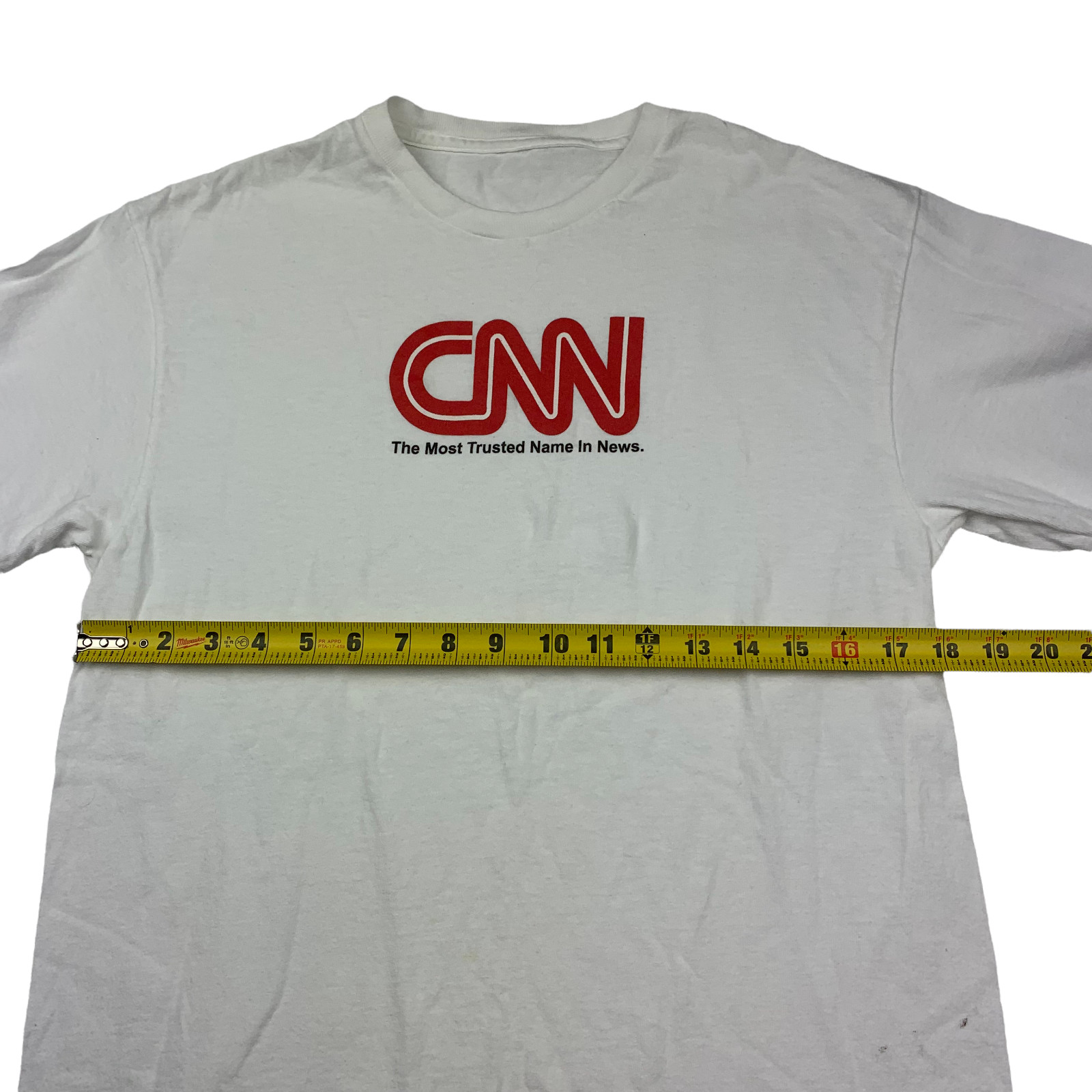 Vintage CNN "The Most Trusted Name In News" L/S T-Shirt White • Small gallery