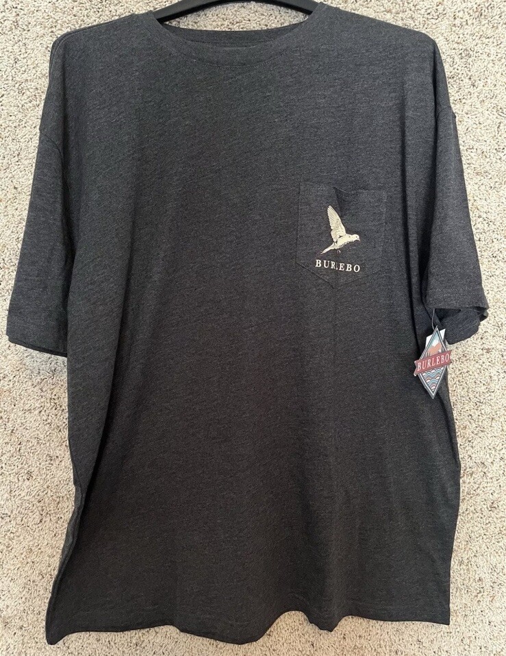 Burlebo Outdoors Men T Shirt Grey XL Dove Hunt Short Sleeve Pocket Heather Gray gallery