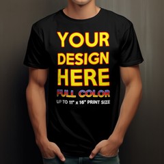 Full Color Custom Print Text or Photo On T Shirt Your Logo Design Print Tee