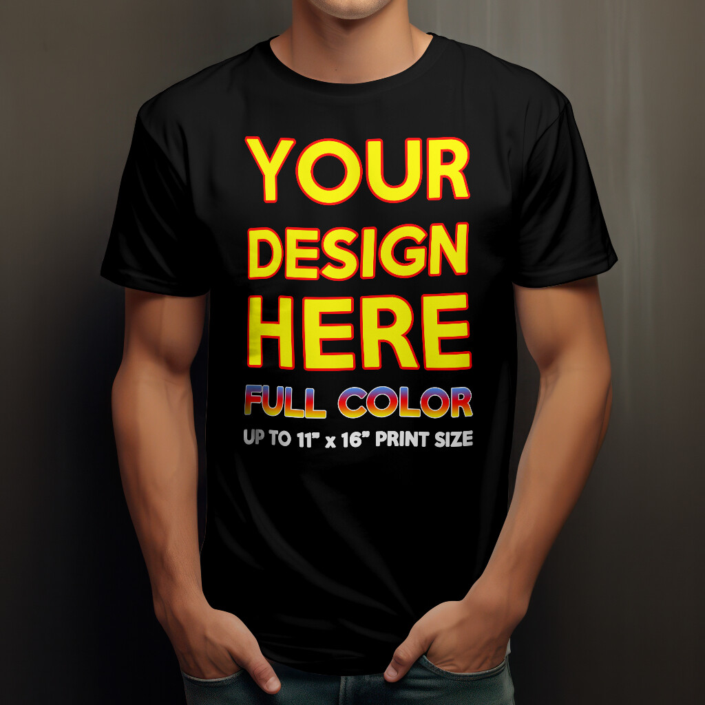 Full Color Custom Print Text or Photo On T Shirt Your Logo Design Print Tee gallery