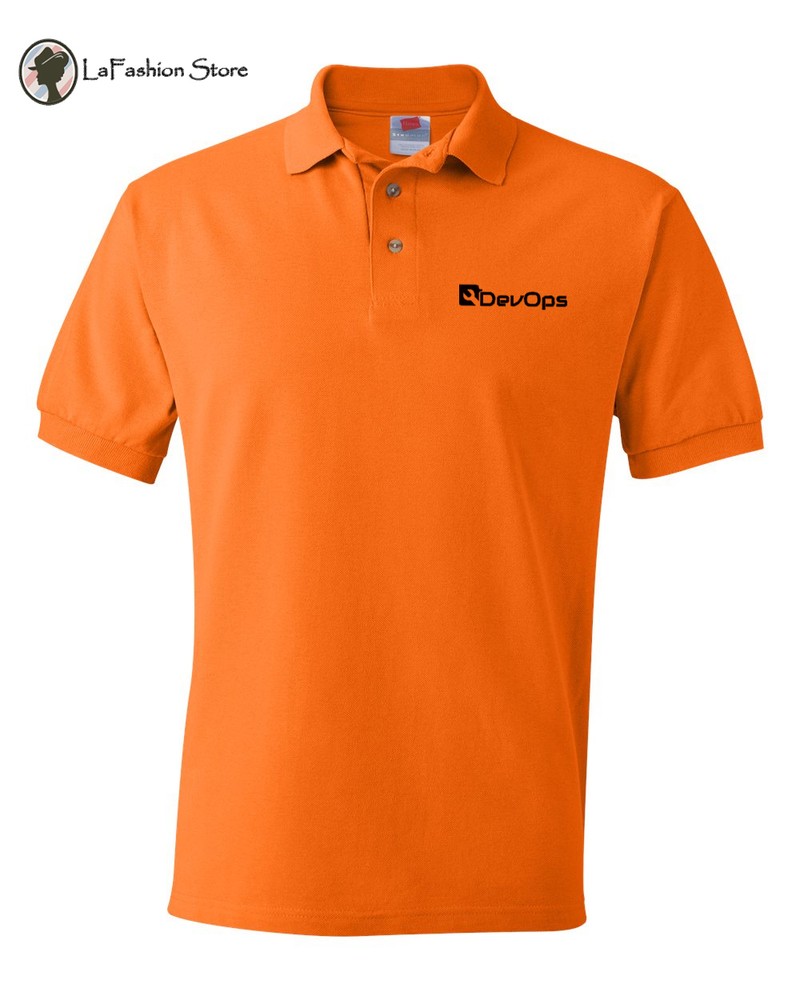 Devops Logo Shell Scripting Computer Geek Linux Polo Shirts S-5XL