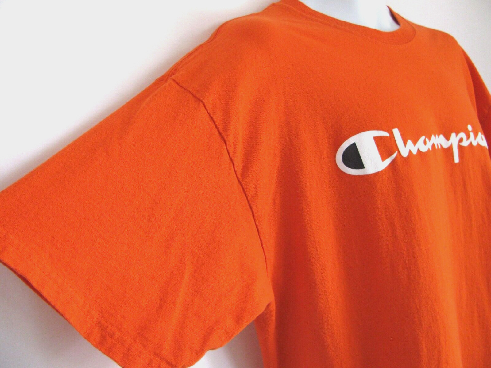 Champion Athletic T Shirt Mens 1XL Orange Logo Graphic Streetwear Tee gallery