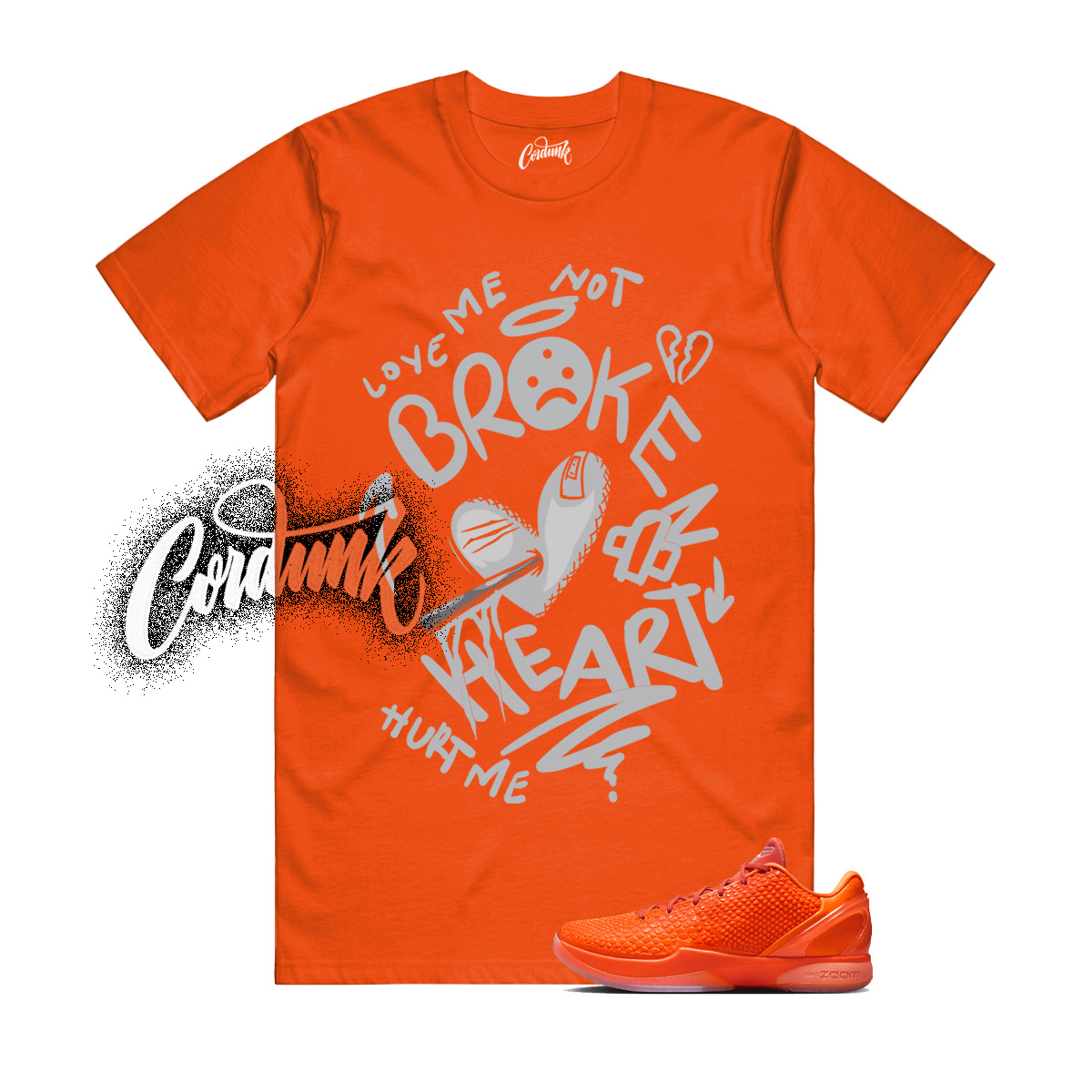 6 Protro Total Orange Metallic Silver Cosmic Clay T Shirt Match Match BROKEN gallery