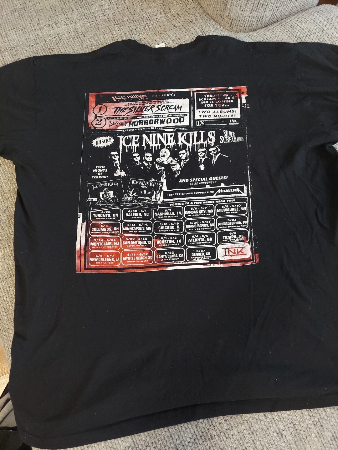 Ice Nine Kills The Silver Screamathon Mens T Shirt Black Size Xl gallery