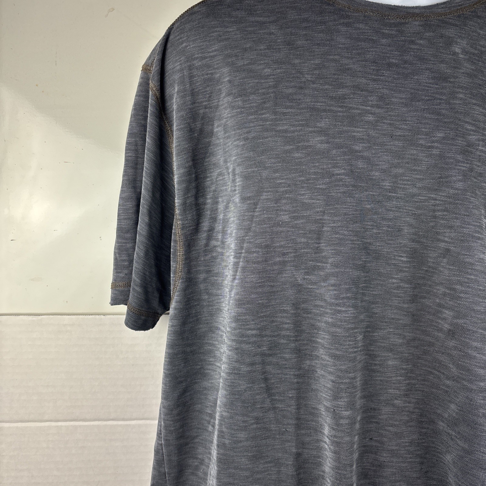 TOMMY BAHAMA Tencel Shirt Mens XL Short Sleeve Gray Textured Outdoor Lightweight gallery
