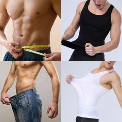 Men Belly Boobs Compression Vest T-Shirt Body Shaper Shapewear Slimming Tank Top