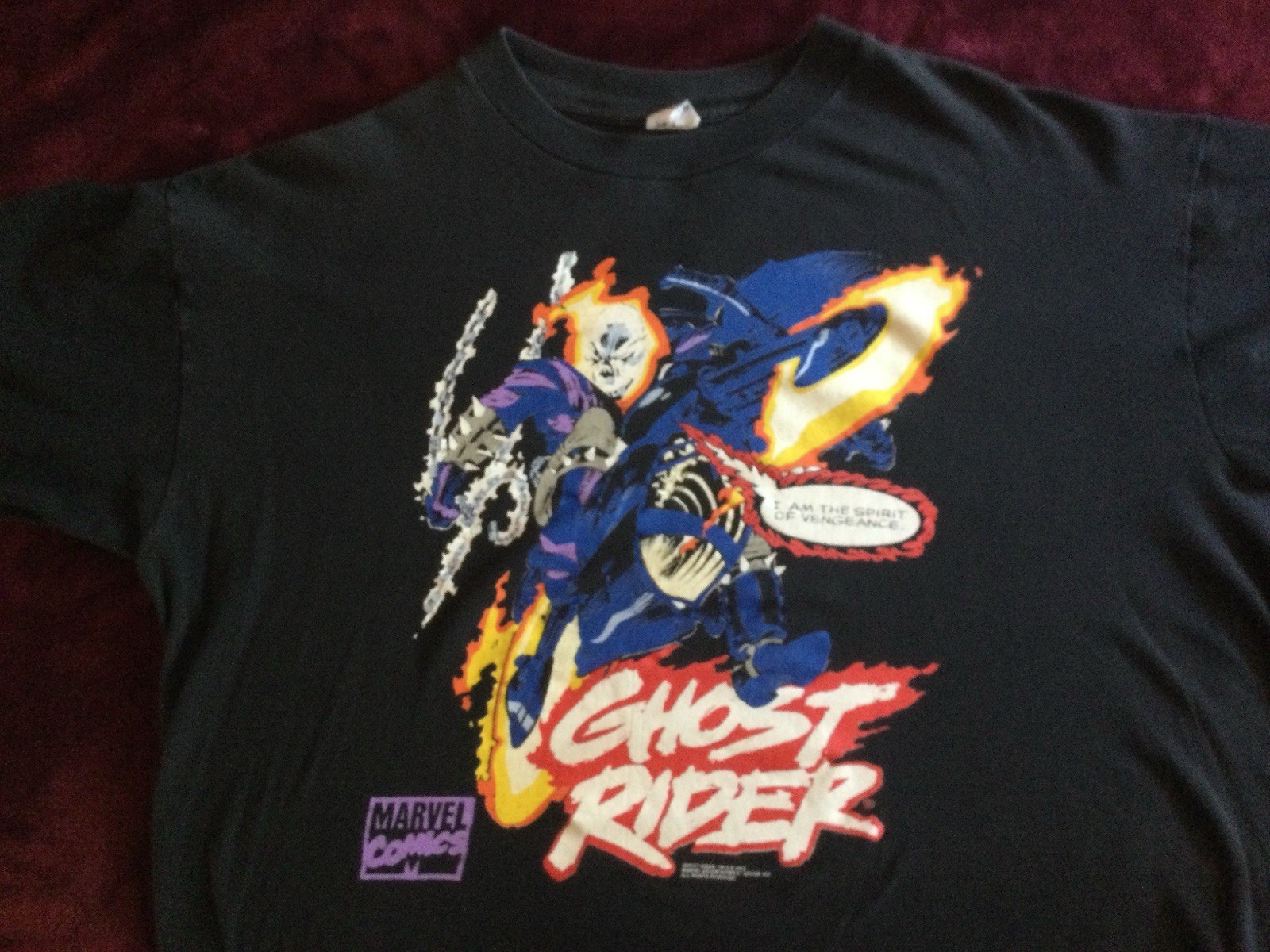 Vintage 1993 Marvel Comic Ghost Rider Spirits Of Vengeance T Shirt Size Large