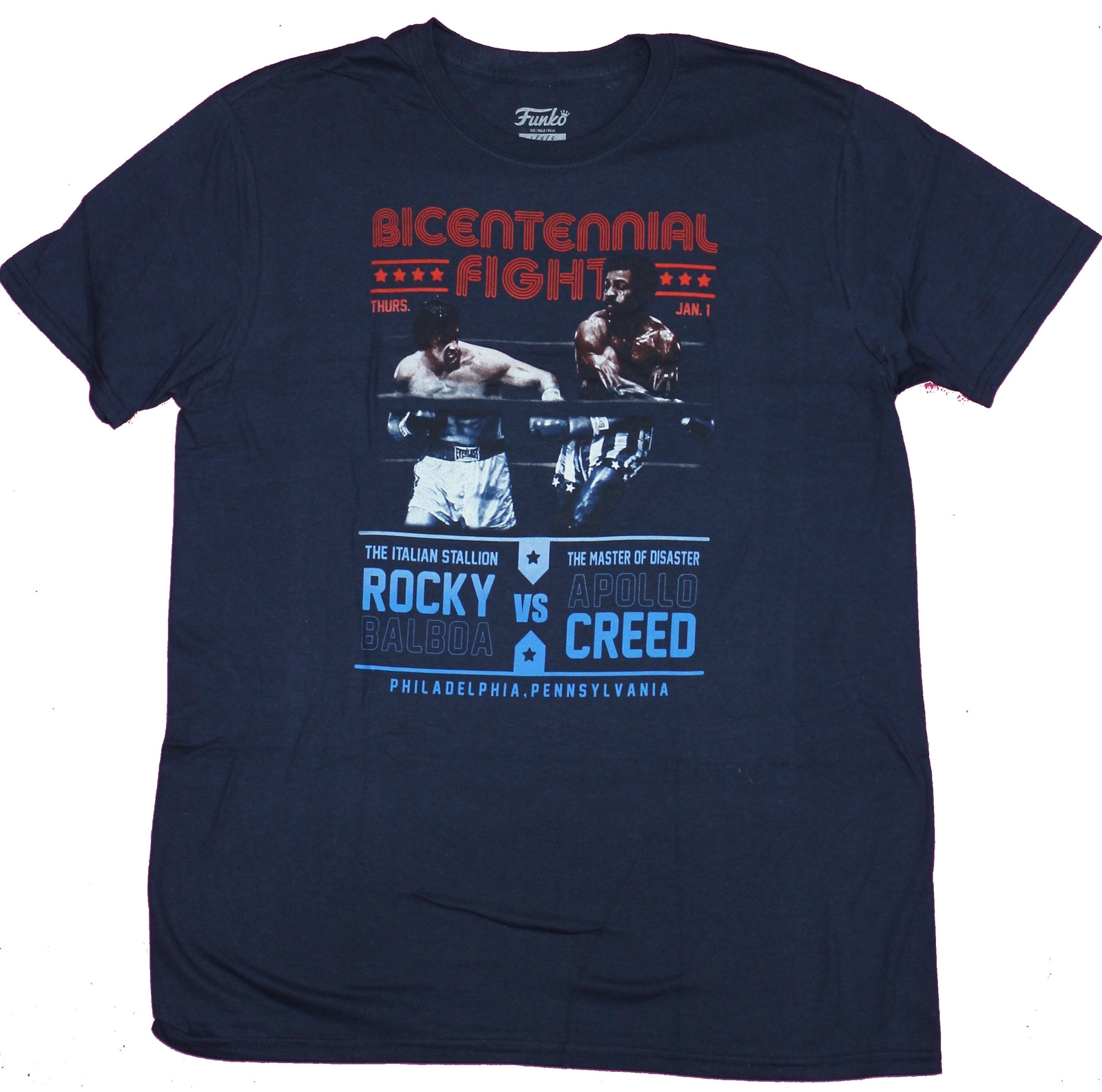 Rocky Mens T-Shirt- Bicentennial Fight Rocky Vs Apollo creed Poster Image gallery