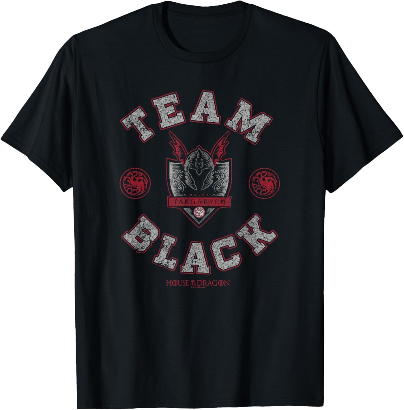 House of The Dragon Team Black Targaryen House Logo T-Shirt gallery