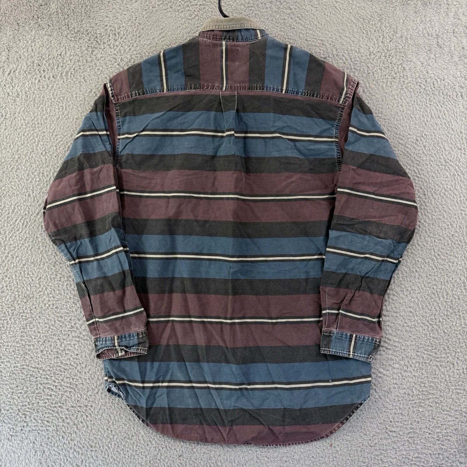 Vintage PB&Co Shirt Mens Large Half Zip Grunge 90s Striped Long Sleeve Hip Hop gallery