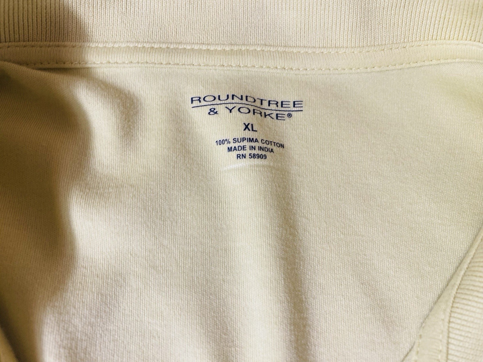 Roundtree & Yorke Polo Shirt Mens XL Yellow Short Sleeve W/ Front Pocket gallery