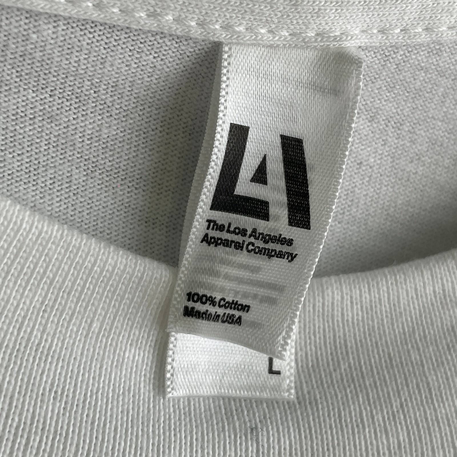 Los Angeles Apparel Men White Rainbow Mushroom Graphic T-Shirt L USA Made Hippie gallery