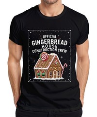 Official Gingerbread House Construction Crew Christmas Design Men’s T-Shirt