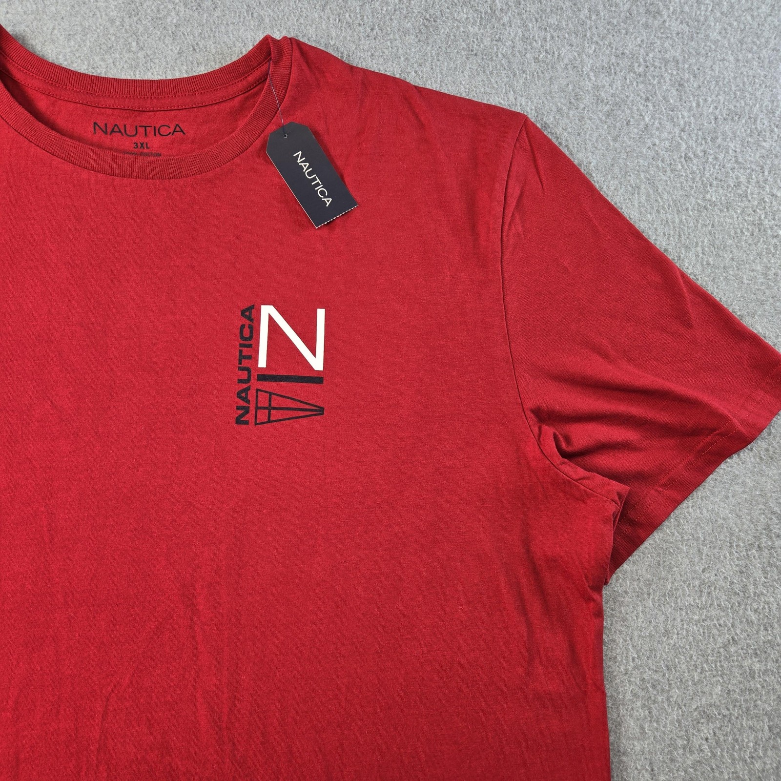 Nautica Shirt Mens 3XL Red NS83 Sailing Graphic Crewneck Cotton Jersey Tagless gallery