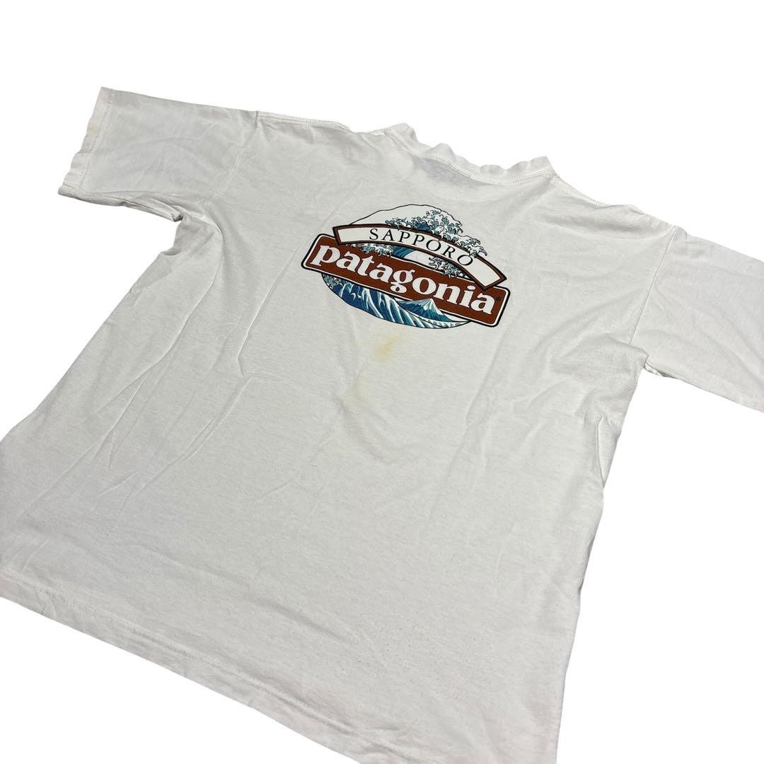 Patagonia Sapporo Hokusai Wave Vintage T-Shirt Made in USA Size M White gallery