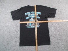 Harley Davidson Shirt Mens Medium Black Fairbanks Alaska Wolves Vintage Y2K