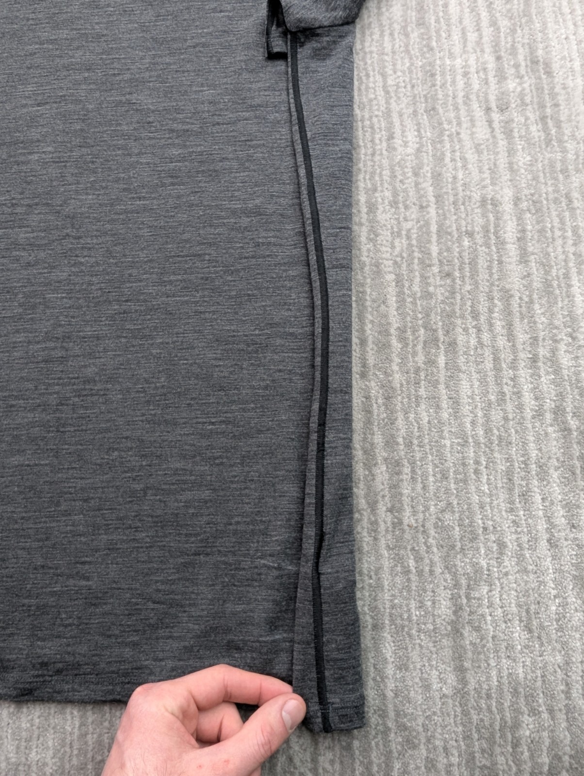 Icebreaker Wool Shirt Men's Large Gray Wool Nylon Outdoor Pullover Base Layer gallery