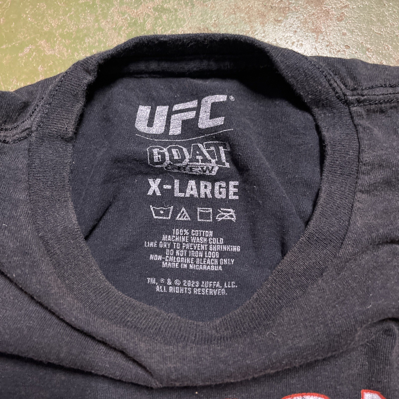XL Jon Bones Jones UFC Fighting MMA Boxing Black Shirt GOAT Streetwear gallery